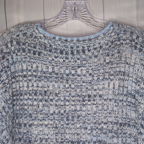 Vintage Y2K Southpole Knit Sweater Mens Size Medium Blue Big Front Logo Casual - Picture 10 of 13